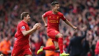Bisa dibilang Coutinho saat itu menjadi salah satu bintang utama the Reds bersama Stevie G sang kapten. Foto: Getty Images/Alex Livesey