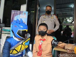 Power Rangers Bikin Anak-anak Jombang Berani Vaksinasi