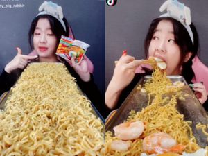 TikToker Korea Mukbang Indomie Goreng, Habis 5 Bungkus!