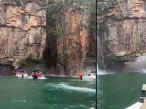Tebing Danau di Brasil Runtuh Timpa Wisatawan, 8 Orang Tewas-2 Hilang Tebing Danau di Brasil Runtuh Timpa Wisatawan, 8 Orang Tewas-2 Hilang