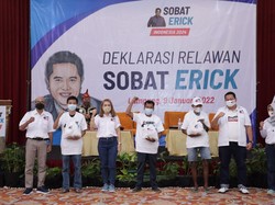 Serentak, Relawan dari 10 Provinsi Deklarasi Erick Thohir Capres 2024