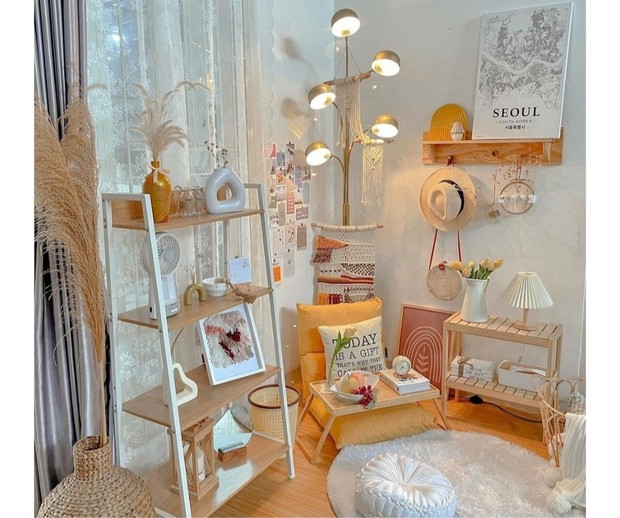 Hiasan estetik/Foto: Instagram.com/widhyieindah tips dekorasi kamar estetik ala Korea yang murah