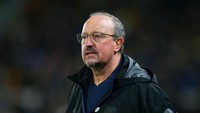 Rafael Benitez masuk dalam daftarnya. Benitez dinilai belum memuaskan untuk memoles Everton, karena sementara The Toffees ada di papan bawah (peringkat ke-15) sampai pekan ke-21 (Getty Images)