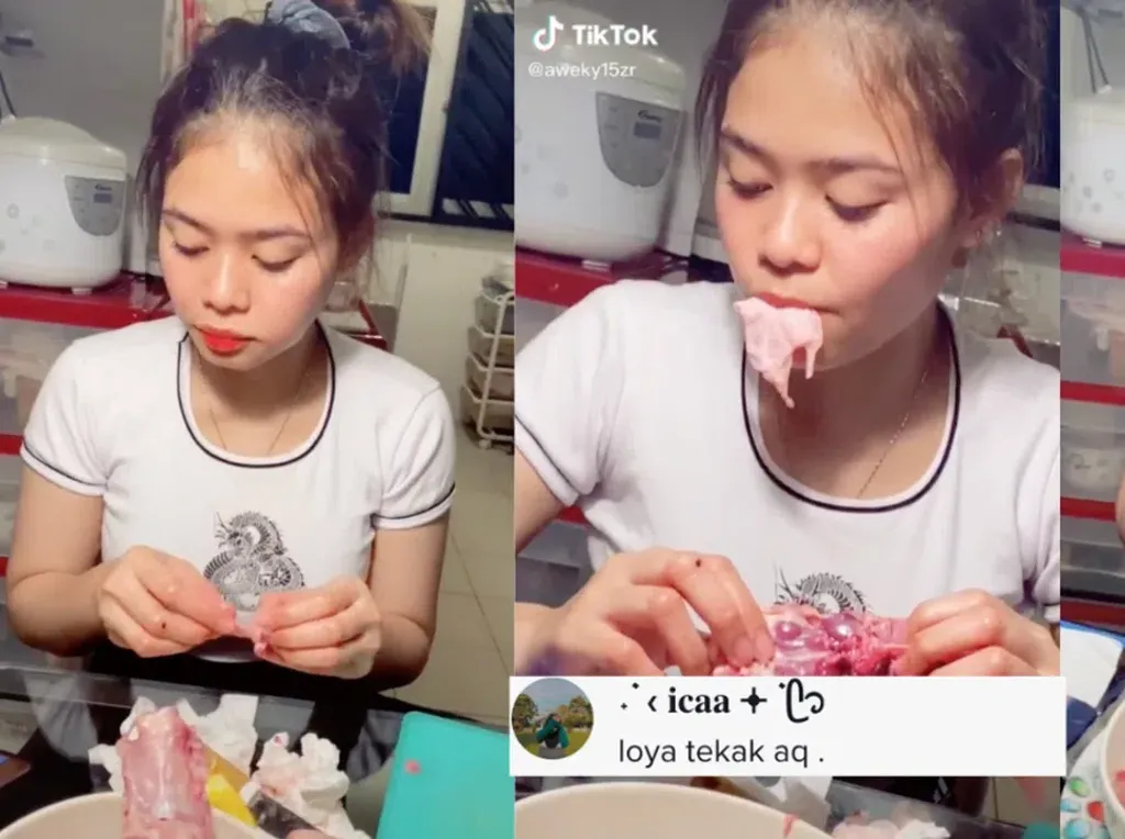 Makan Daging Ayam Mentah, Wanita Ini Disangka Kesurupan Makan Daging Ayam Mentah, Wanita Ini Disangka Kesurupan