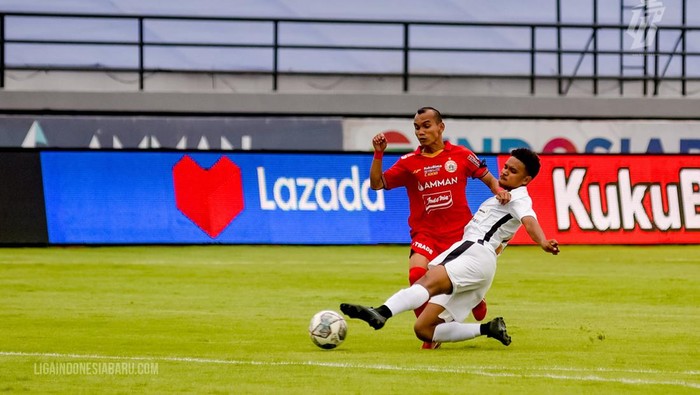 Laga pekan ke-19 Liga 1 2021/22 antara Persija vs Persipura, Selasa (11/1/2022) di Stadion Kapten I Wayan Dipta, Gianyar. Persipura menang 2-1.