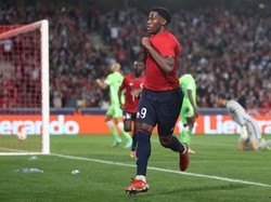 Jonathan David, penyerang Lille ini cukup produktif walau masih berusia 22 tahun. Musim ini, sudah 13 gol dicetaknya dari 27 laga di Liga Prancis (Getty Images/Lars Baron)