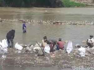 Irigasi Lahan Tani Jebol, Warga Sukabumi Gotong Royong Perbaiki