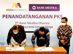 Bank Mestika Gandeng Mega Insurance Lindungi Asuransi Nasabah