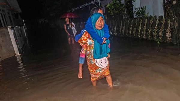 Penampakan Banjir di Rangkasbitung Tadi Malam