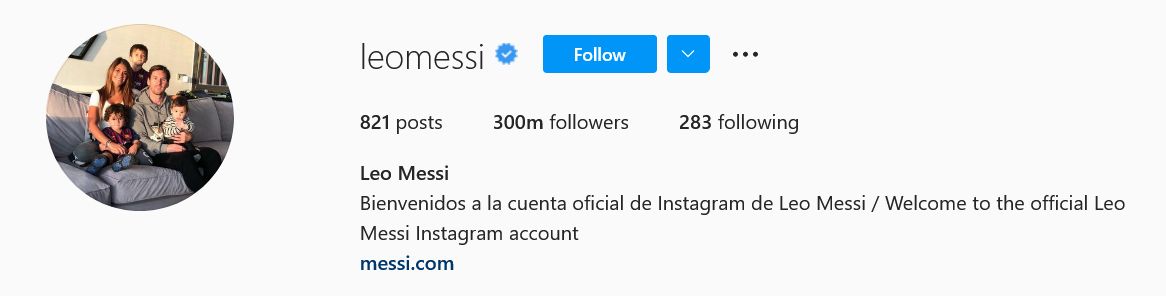 Lionel Messi Instagram