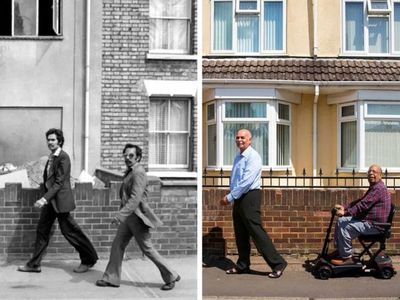 Keren! Fotografer Ulang Momen 40 Tahun Lalu, Before & After