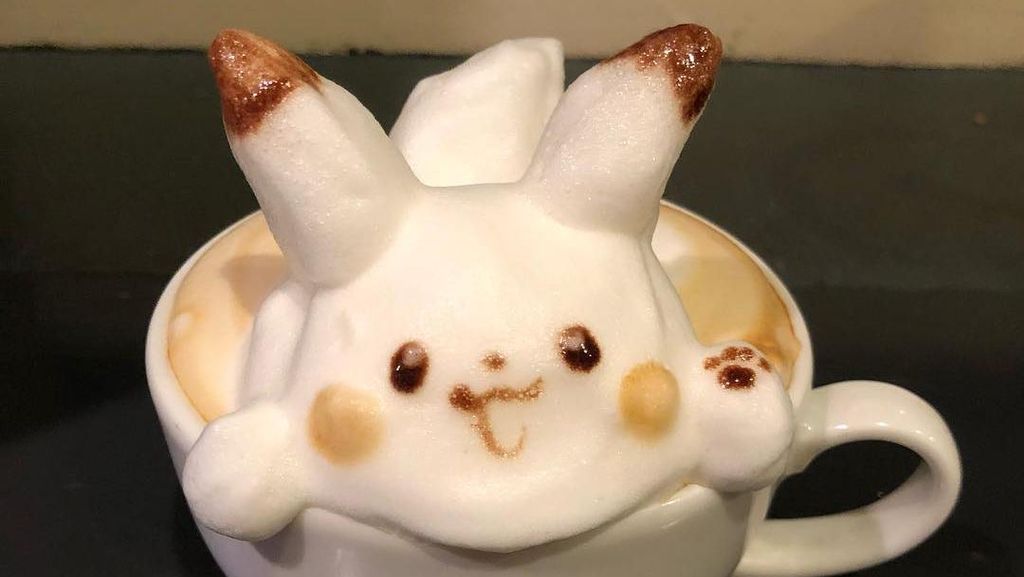 Gemas! Kopi dengan Latte Art Pokemon hingga Penguin