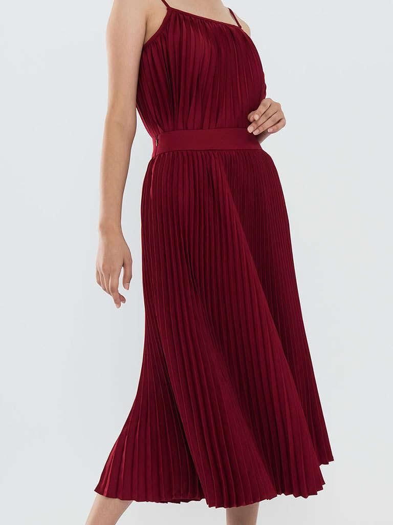 POSH THE LABEL - Raelynn Maroon Skirt