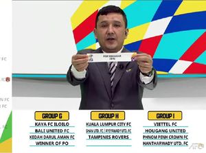 Drawing Piala AFC 2022: Bali United di Grup G, PSM Jumpa Mantan