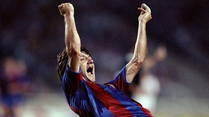 JosΓ© Mari Bakero Undated: Jose Maria Bakero of Barcelona celebrates during a match against Spartak Moscow at the Camp Nou Stadium in Barcelona, Spain. Barcelona won the match 1-0. \ Mandatory Credit: Simon Bruty/Allsport