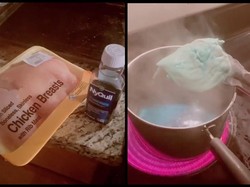 Nyeleneh! Tren Masak Ayam Pakai Obat Flu yang Bahayakan Kesehatan
