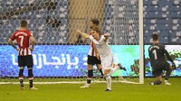 Ekpresi kemenangan Real Madrid.