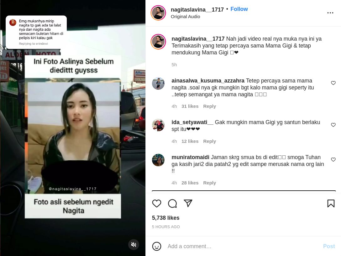 Terungkap, Ini Sosok Wanita di Video Porno sebelum Diedit Jadi Nagita Slavina