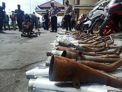 Polrestabes Surabaya Amankan 93 Kendaraan Berknalpot Brong selama 3 Bulan