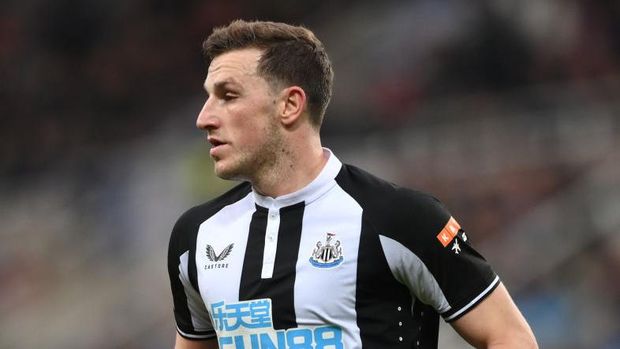 NEWCASTLE UPON TYNE, ENGLAND - JANUARY 15: Newcastle striker Chris Wood in action on his debut during the Premier League match between Newcastle United and Watford at St. James Park on January 15, 2022 in Newcastle upon Tyne, England. (Photo by Stu Forster/Getty Images)