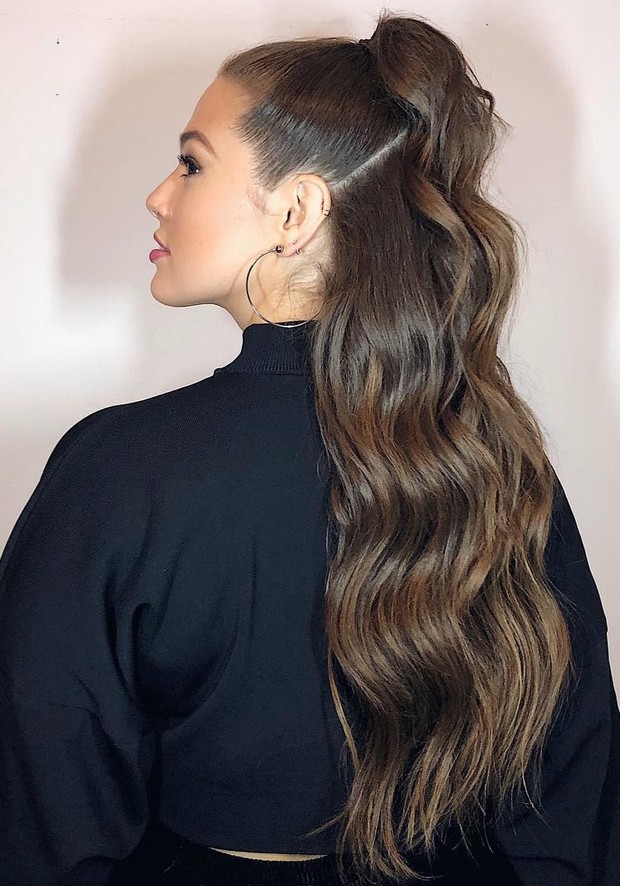 Instagram.com/davidlopezhair Pilihlah half up ponytail