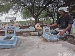 Makam Upin-Ipin yang Viral di Palu Sulteng Ramai Dikunjungi Warga
