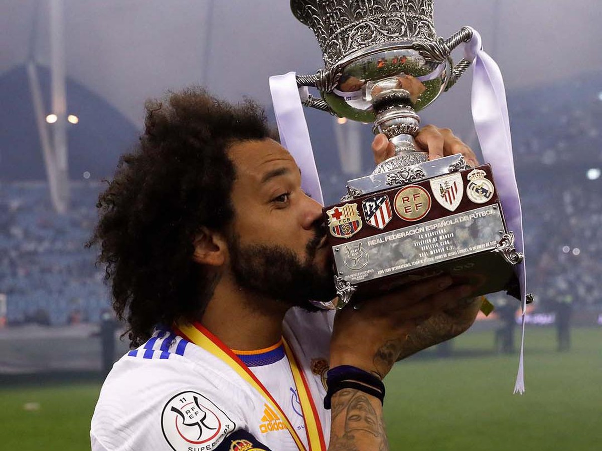 Marcelo menjadi pemain asing dengan raihan trofi terbanyak di Real Madrid. Foto: Dok. Real Madrid