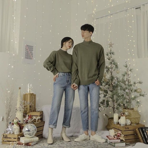 Perbedaan pakaian pria dan wanita/Foto: Pinterest.com/K-couple Perbedaan pakaian pria dan wanita