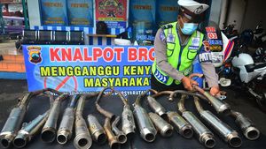 Penampakan Ratusan Knalpot Brong yang Diamankan di Kudus