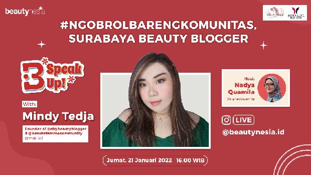 Ada Founder Surabaya Beauty Blogger di Instagram Live B-Speak Up!