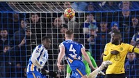 Brighton menyamakan skor menjadi 1-1. Gol tersebut dicetak oleh Adam Webster. 