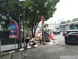 Pagar Proyek Galian Depan BPJS Ketenagakerjaan Jl Gatsu Sudah Dilepas
