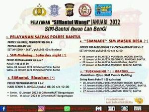 Jadwal SIM Keliling Bantul Januari 2022, Layani Siang dan Malam