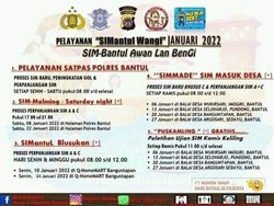 Jadwal SIM Keliling Bantul Januari 2022, Layani Siang dan Malam