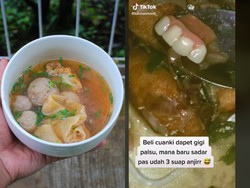 Jijik tapi Ngakak! Pria Ini Temukan Gigi Palsu di dalam Seporsi Cuanki