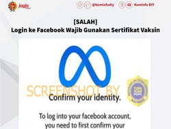 Beredar Pesan Pakai Facebook dkk Wajib Vaksin Dulu, Ini Faktanya