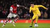 Dalam pertandingan ini, tim besutan Mikel Arteta kalah dalam dominasi penguasaan bola dan sampai turun minum skor 1-0 bertahan untuk Liverpool. AP Photo/Matt Dunham.