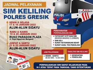 Cek di Sini Rek! Jadwal SIM Keliling Surabaya, Sidoarjo-Gresik Hari Ini
