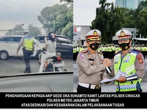 Polantas Diacungi Jari Tengah Pemotor Wanita Tak Berhelm Diberi Penghargaan Polantas Diacungi Jari Tengah Pemotor Wanita Tak Berhelm Diberi Penghargaan