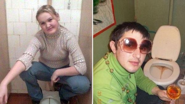 Tren Unik Orang Rusia Berpose di Toilet, Aneh Tapi Bikin Ngakak