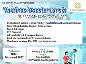Jadwal dan Syarat Lengkap Vaksinasi Booster di RS Pratama Jogja Jadwal dan Syarat Lengkap Vaksinasi Booster di RS Pratama Jogja