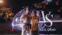 7 Momen Vidi Aldiano dan Sheila Dara Gelar Ngunduh Mantu, Naik Helikopter