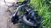 Waduh, Motor Warga di Sukabumi Gosong Dibakar Maling