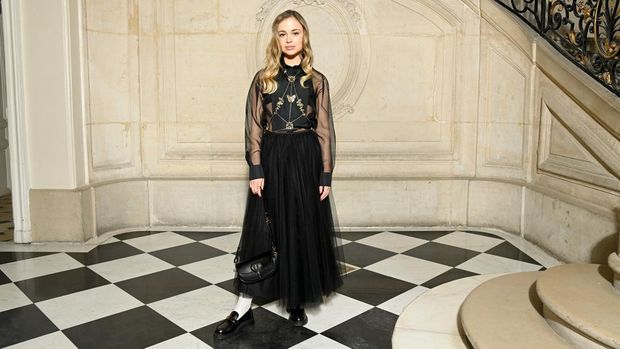 PARIS, FRANCE - JANUARY 24: Amelia Windsor attends the Dior Haute Couture Spring/Summer 2022 show as part of Paris Fashion Week on January 24, 2022 in Paris, France. (Photo by Pascal Le Segretain/Getty Images For Dior)