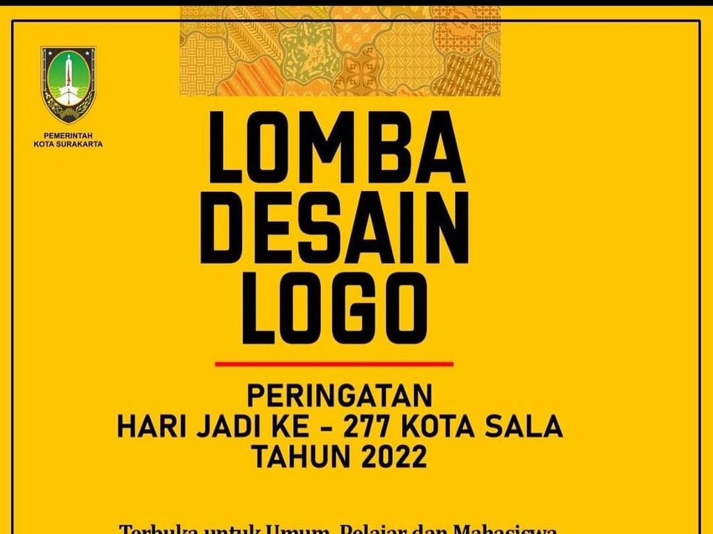 Gibran Bikin Lomba Desain Logo Hari Jadi Kota Solo, Ayo Ikutan!