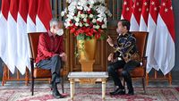Keren! Pertemuan Jokowi-PM Singapura Kompak Pakai Batik