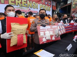 Polisi Tangkap 20 Orang dan Sita Sabu 2,2 Kilogram di Bogor