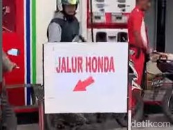 Viral SPBU Ini Cuma Tersedia Jalur Honda