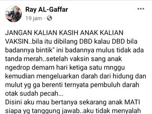 Viral Postingan Anak Meninggal Usai Divaksin di Sumut, Dinkes Ungkap Faktanya Viral Postingan Anak Meninggal Usai Divaksin di Sumut, Dinkes Ungkap Faktanya