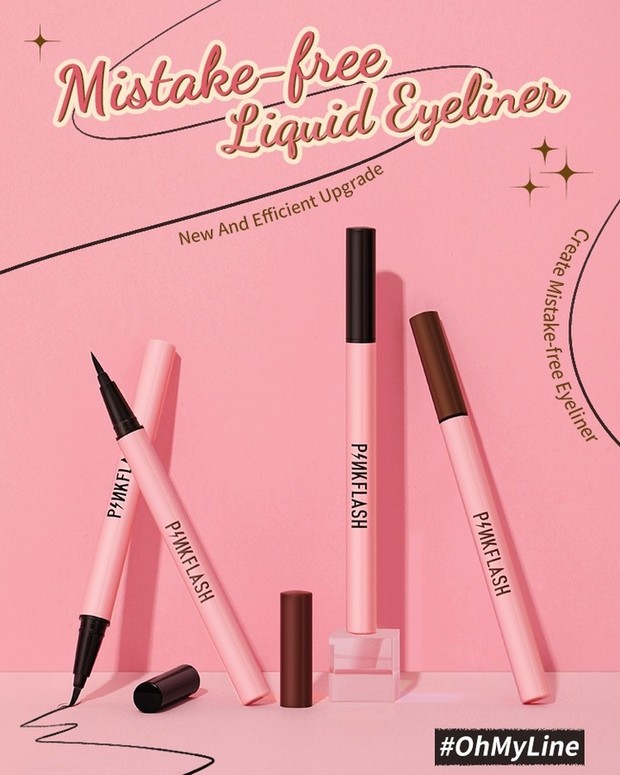Eyeliner pen waterproof untuk musim hujan/Foto: instagram.com/pinkflashcosmetics Eyeliner pen